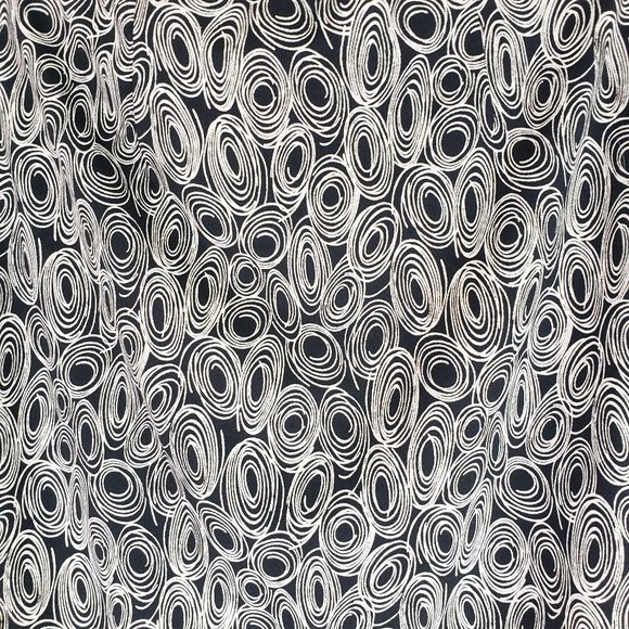 DKNY Black Y2K Era Abstract Circle Print Wrap Front Skirt Size Medium - Picture 7 of 8